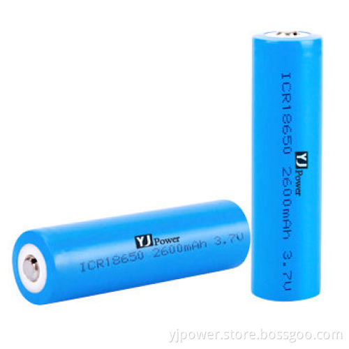 3.7V Cylindrical 18650 Li-ion Batteries with 2,600mAh Nominal Capacity, CC/CV Charge Method